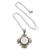 Peridot pendant necklace, 'Paradisial Spring' - Nature-Themed Floral Faceted Peridot Pendant Necklace