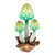 Wood sculpture, 'Harmonious Forest' - Green Mushroom-Themed Jempinis and Benalu Wood Sculpture