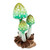 Wood sculpture, 'Harmonious Forest' - Green Mushroom-Themed Jempinis and Benalu Wood Sculpture