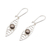 Cultured pearl dangle earrings, 'Surf Style' - Sterling Silver Dangle Earrings with Black Cultured Pearls