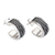 Sterling silver half-hoop earrings, 'Weaving Harmony' - Polished and Oxidized Rope-Patterned Half-Hoop Earrings