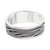 Sterling silver band ring, 'Weaving Harmony' - Polished and Oxidized Rope-Patterned Band Ring