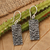 Sterling silver dangle earrings, 'Coastal Portal' - Shore-Themed Textured Sterling Silver Dangle Earrings
