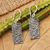 Sterling silver dangle earrings, 'Coastal Portal' - Shore-Themed Textured Sterling Silver Dangle Earrings