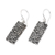 Sterling silver dangle earrings, 'Coastal Portal' - Shore-Themed Textured Sterling Silver Dangle Earrings