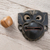 Wood mask, 'Happy Ape' - Traditional Monkey-Shaped Albesia Wood Mask from Bali