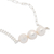 Cultured pearl pendant necklace, 'Triple Nobility' - Polished Sterling Silver and Cultured Pearl Pendant Necklace