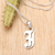 Sterling silver pendant necklace, 'Alphabet J' - Polished Sterling Silver Letter J Pendant Necklace from Bali