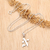 Sterling silver pendant necklace, 'Alphabet N' - Polished Sterling Silver Letter N Pendant Necklace from Bali