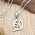 Collar colgante de plata de ley - Collar con colgante de letra Q en plata de ley pulida de Bali