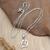 Collar colgante de plata de ley - Collar con colgante de letra Q en plata de ley pulida de Bali