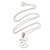 Collar colgante de plata de ley - Collar con colgante de letra T en plata de ley pulida de Bali