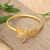Gold-plated cocktail ring, 'Sacred Dragonfly' - 18k Gold-Plated Dragonfly-Shaped Cocktail Ring from Bali