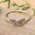 Sterling silver cocktail ring, 'Hopeful Dreams' - Butterfly-Themed Sterling Silver Cocktail Ring