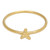 Gold-plated band ring, 'Cute Starfish Gleam' - Polished Textured 18k Gold-Plated Starfish Band Ring