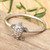 Anillo de banda de plata esterlina - Anillo De Banda De Tortuga Marina De Plata De Ley Oxidada Pulida