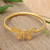 Gold-plated cocktail ring, 'Hopeful Victories' - 18k Gold-Plated Butterfly Sterling Silver Cocktail Ring