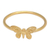 Gold-plated cocktail ring, 'Hopeful Victories' - 18k Gold-Plated Butterfly Sterling Silver Cocktail Ring