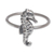 Sterling silver cocktail ring, 'Seahorse Origin' - Sterling Silver Seahorse-Themed Cocktail Ring
