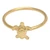 Gold-plated band ring, 'Radiant Swimming Turtle' - Polished Textured 18k Gold-Plated Sea Turtle Band Ring