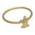 Gold-plated band ring, 'Radiant Swimming Turtle' - Polished Textured 18k Gold-Plated Sea Turtle Band Ring