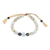 Multi-gemstone beaded bracelet, 'Clear Waves' - Bohemian Adjustable Multi-Gemstone Beaded Bracelet from Bali