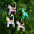 Wood ornaments, 'Feline Magic' (set of 4) - 4 Hand-Painted Wooden Cat Christmas Ornaments from Bali