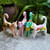 Wood ornaments, 'Feline Magic' (set of 4) - 4 Hand-Painted Wooden Cat Christmas Ornaments from Bali