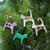 Wood ornaments, 'Feline Magic' (set of 4) - 4 Hand-Painted Wooden Cat Christmas Ornaments from Bali