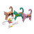 Wood ornaments, 'Feline Magic' (set of 4) - 4 Hand-Painted Wooden Cat Christmas Ornaments from Bali