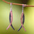 Pendientes colgantes de latón y cobre con baño de oro rosa - Aretes colgantes modernos de latón y cobre chapados en oro rosa de 18 k
