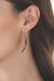 Pendientes colgantes de latón y cobre con baño de oro rosa - Aretes colgantes modernos de latón y cobre chapados en oro rosa de 18 k