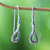 Sterling silver drop earrings, 'Viper Caresses' - Polished and Oxidized Sterling Silver Snake Drop Earrings