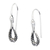 Sterling silver drop earrings, 'Viper Caresses' - Polished and Oxidized Sterling Silver Snake Drop Earrings