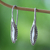 Sterling silver drop earrings, 'Tropical You' - Tropical Leafy Sterling Silver Drop Earrings from Bali