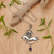 Amethyst pendant necklace, 'Pegasus Heaven' - Sterling Silver and Amethyst Pegasus Pendant Necklace