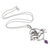 Amethyst pendant necklace, 'Pegasus Heaven' - Sterling Silver and Amethyst Pegasus Pendant Necklace