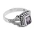 Anillo de cóctel de amatista - Anillo De Cóctel Floral Con Amatista Facetada De Un Quilate