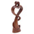 Wood sculpture, 'One in Love' - Romantic Semi-Abstract Heart-Shaped Suar Wood Sculpture (image 2c) thumbail