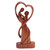 Wood sculpture, 'Dancing with Love' - Hand-Carved Romantic Suar Wood Sculpture of Dancing Couple (image 2b) thumbail
