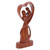 Wood sculpture, 'Dancing with Love' - Hand-Carved Romantic Suar Wood Sculpture of Dancing Couple (image 2c) thumbail