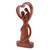 Wood sculpture, 'Dancing with Love' - Hand-Carved Romantic Suar Wood Sculpture of Dancing Couple (image 2d) thumbail