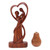 Wood sculpture, 'Dancing with Love' - Hand-Carved Romantic Suar Wood Sculpture of Dancing Couple (image 2j) thumbail