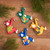Wood ornaments, 'Island Bears' (set of 4) - Set of 4 Hand-Painted Tropical Albesia Wood Bear Ornaments