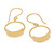 Gold-plated brass dangle earrings, 'Classic Hoop' - Minimalist 18k Gold-Plated Brass Dangle Earrings from Bali