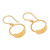Gold-plated brass dangle earrings, 'Classic Hoop' - Minimalist 18k Gold-Plated Brass Dangle Earrings from Bali