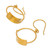 Gold-plated brass dangle earrings, 'Classic Hoop' - Minimalist 18k Gold-Plated Brass Dangle Earrings from Bali