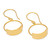 Gold-plated brass dangle earrings, 'Classic Hoop' - Minimalist 18k Gold-Plated Brass Dangle Earrings from Bali