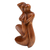 Wood sculpture, 'Our Love Story' - Semi-Abstract Hand-Carved Romantic Suar Wood Sculpture