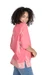 Batik rayon tunic, 'Chic Coral Reef' - Pink Batik Rayon Tunic with Hand-Stamped Coral Reef Motif